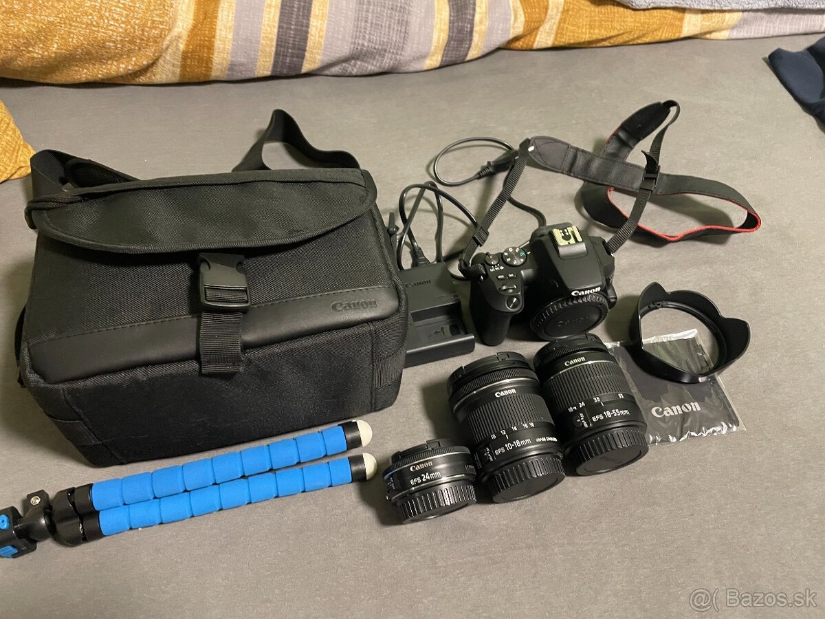 Canon EOS 250D / 3 objektívy / brašna / statív - 4