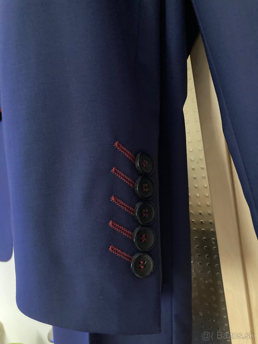 Nový chlapčenský slim oblek č.44+ košeľa zadarmo - 4