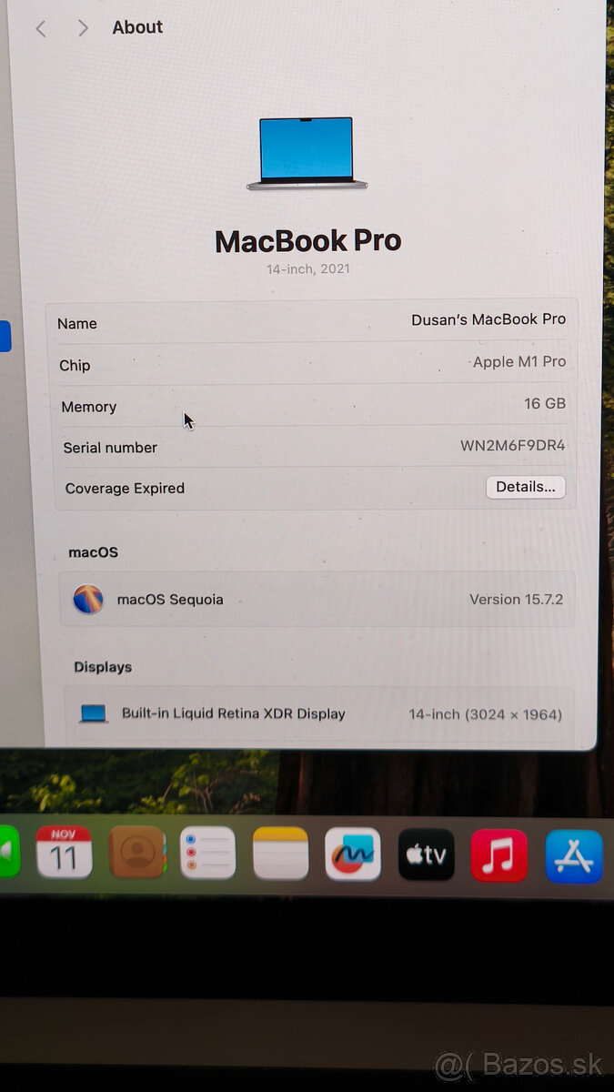 Predam Macbook Pro 14 M1 PRO 16GB RAM 512 GB SSD - 4