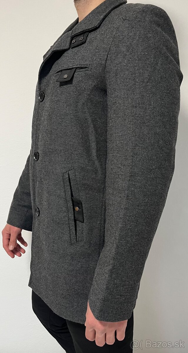 Pánsky šedý kabát 52/2 - 4