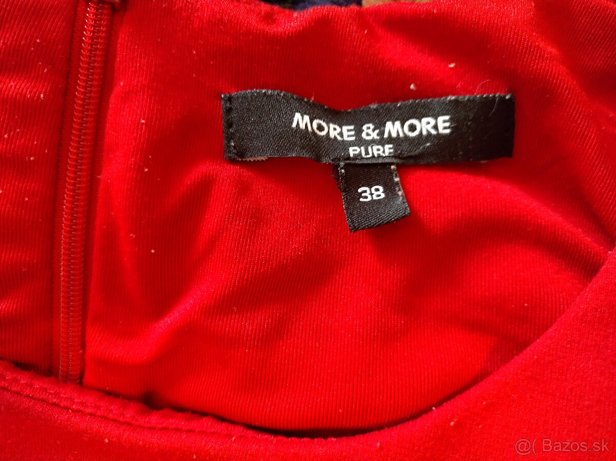 Zimné teplé ciernocervene šaty nemeckej znacky More&More - 4