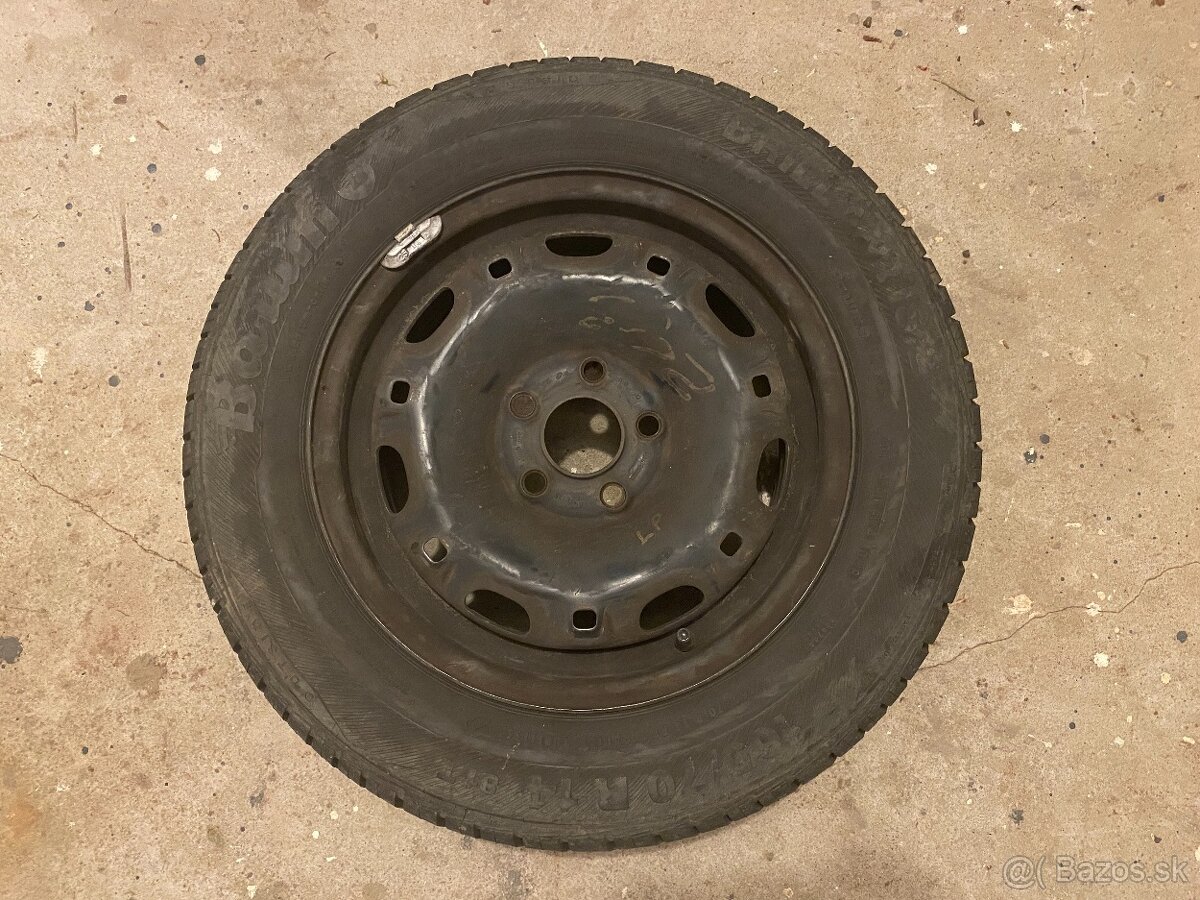 Plechove disky a letne pneumatiky 165/70 R14 4x - 4