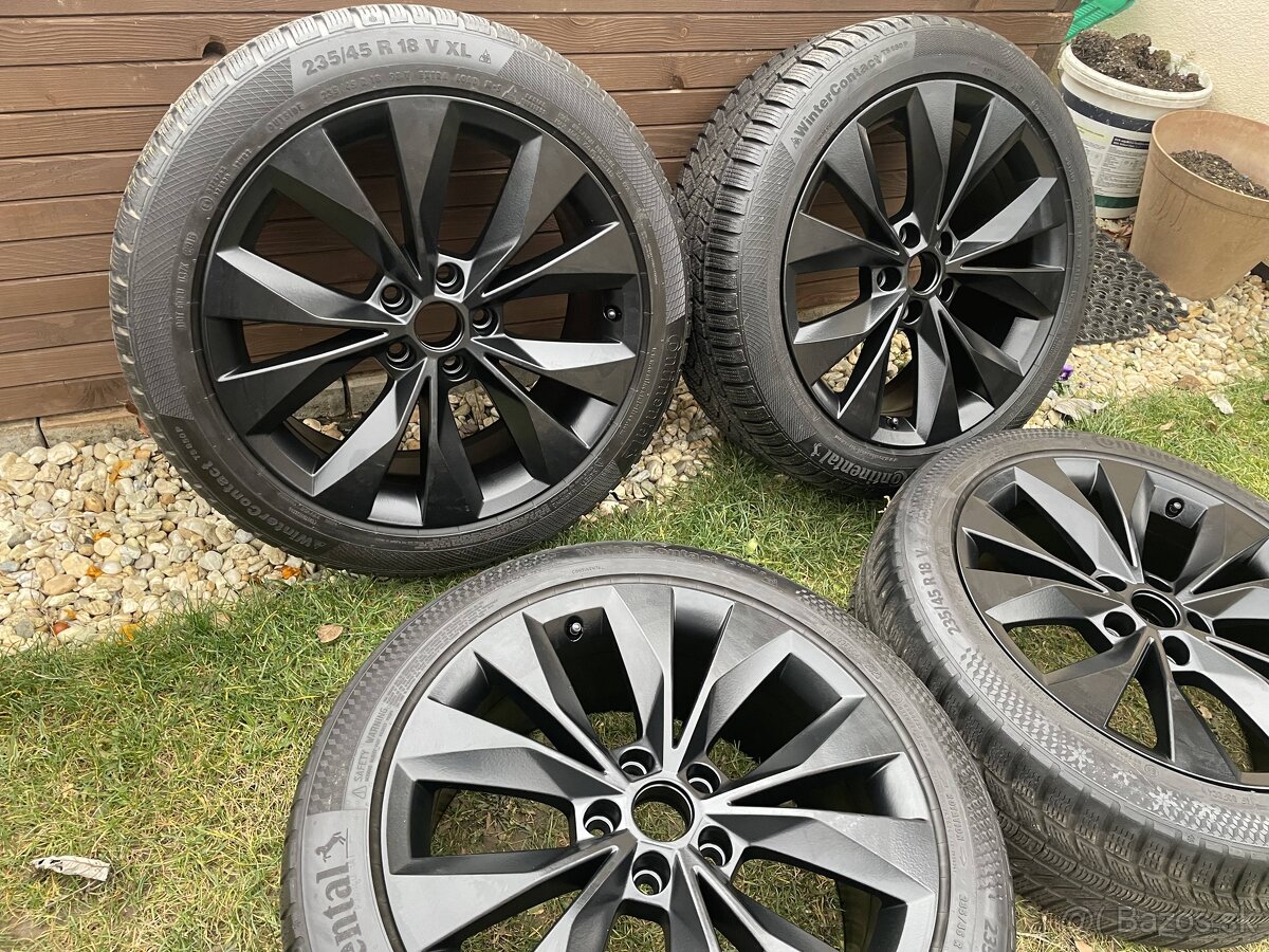 CASSIOPEIA SCHWARZMATT Orig.skoda Superb 3V 5x112 8j x18 - 4