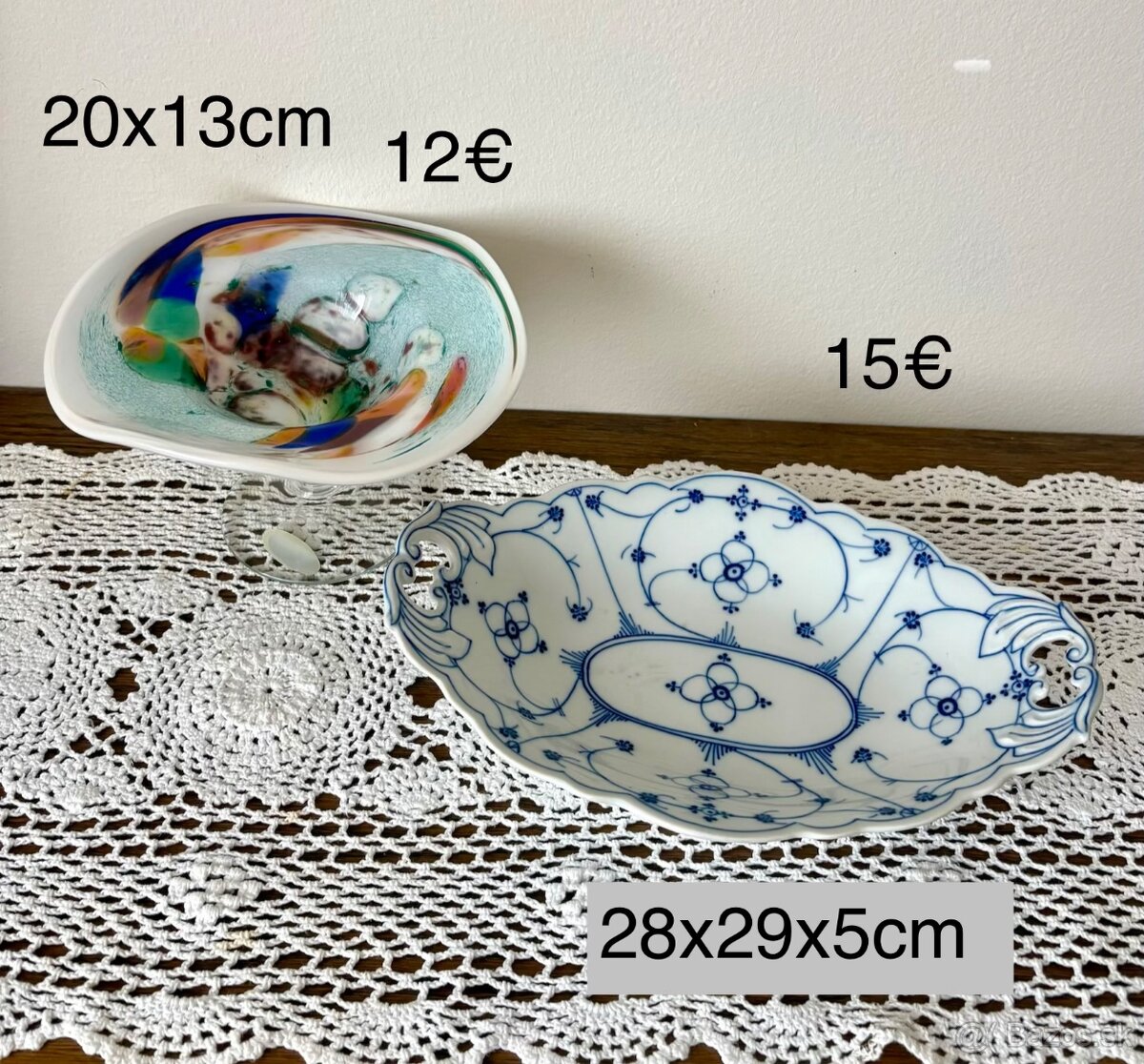 MODROBIELY PORCELÁN A SKLO DO ZBIERKY - 4