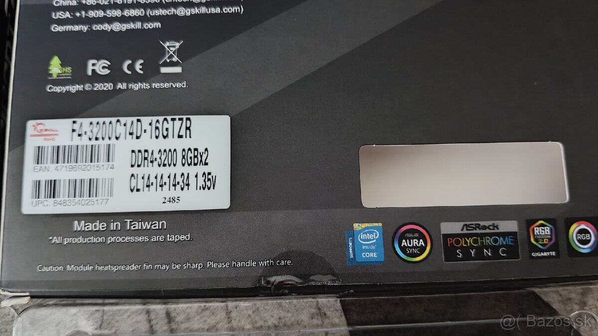 G.Skill TridentZ 32GB DDR4 3200MHz - 4