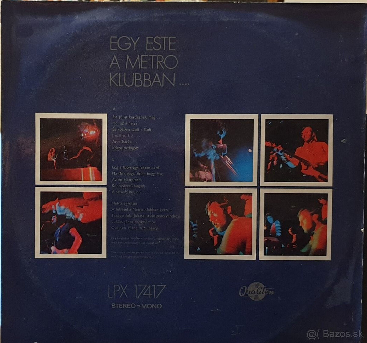 Metro- Egy este a Metro klubban - 1970 LP Qualiton, ako nová - 4