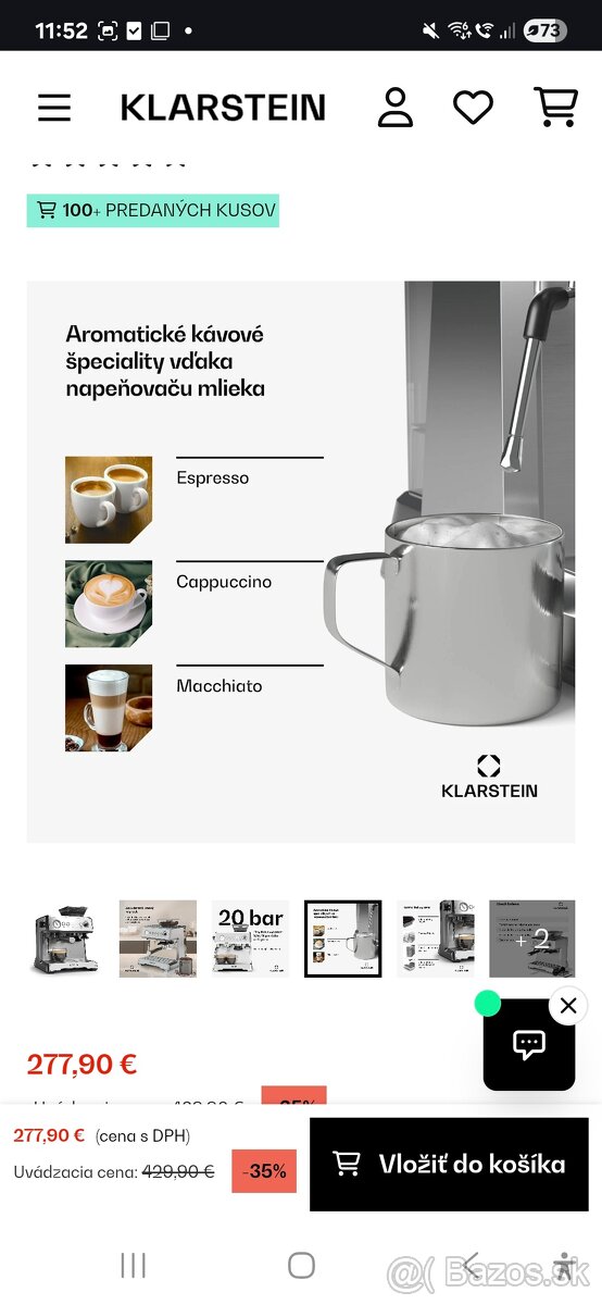 Presso stroj, kavovar klarstein - 4