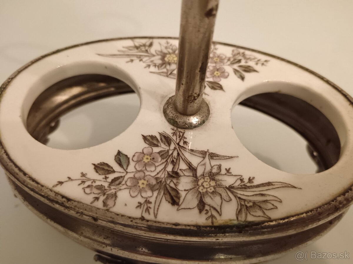 Starožitná porcelánová soľnička a korenička - 4