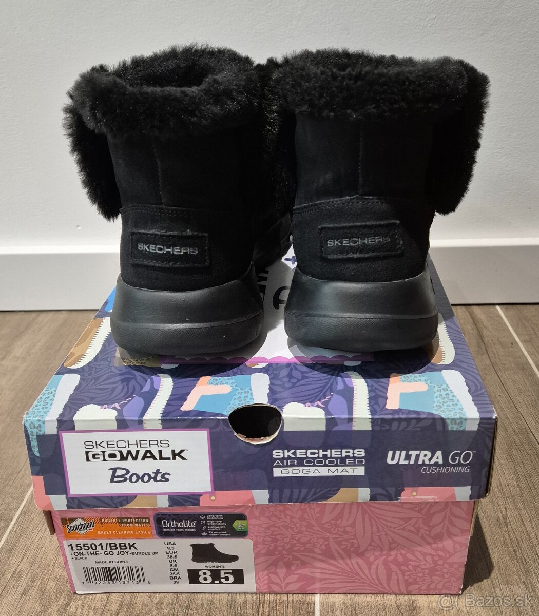 Dámske semišové čižmičky Skechers - 4