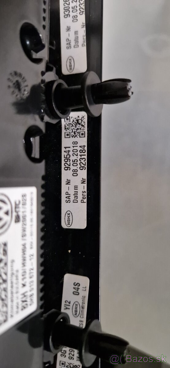 Volkswagen VW klima panel panel klimatizacie - 4