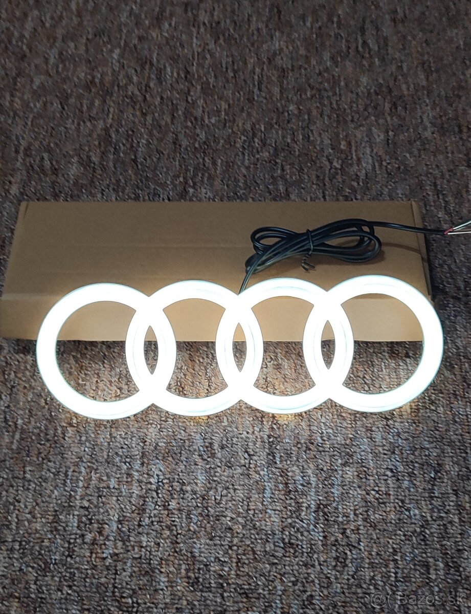 3D Audi led predný znak chrom - 4