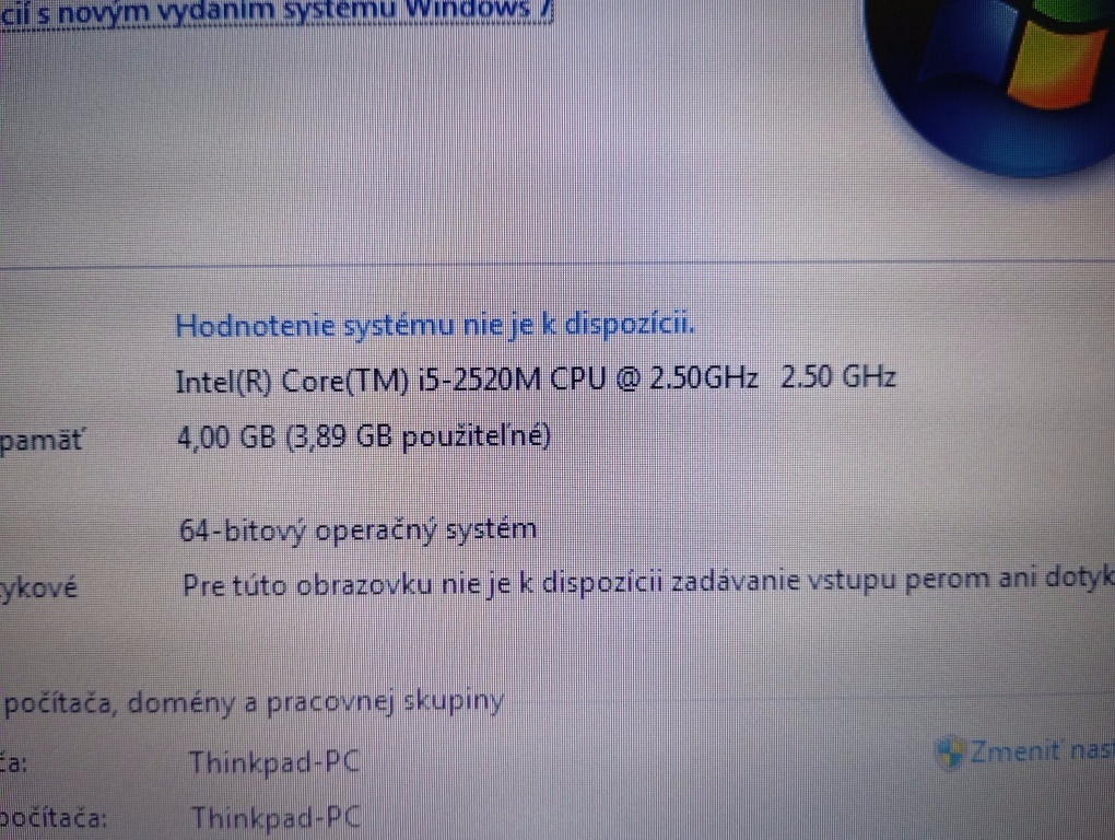 Lenovo Thinkpad T520 , Windows 7 , Intel core i5 , 4gb ram - 4