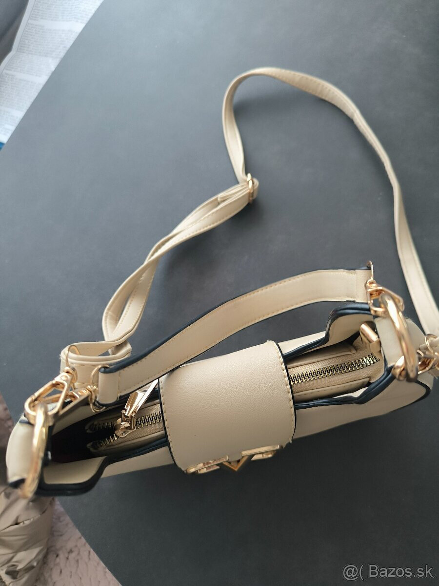 Nová béžová kabelka z Turecka imitácia značky LV, vnútri dve - 4