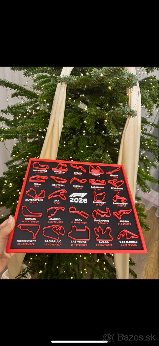 Športový suvenír kalendár okruhov F1 2026 - 4