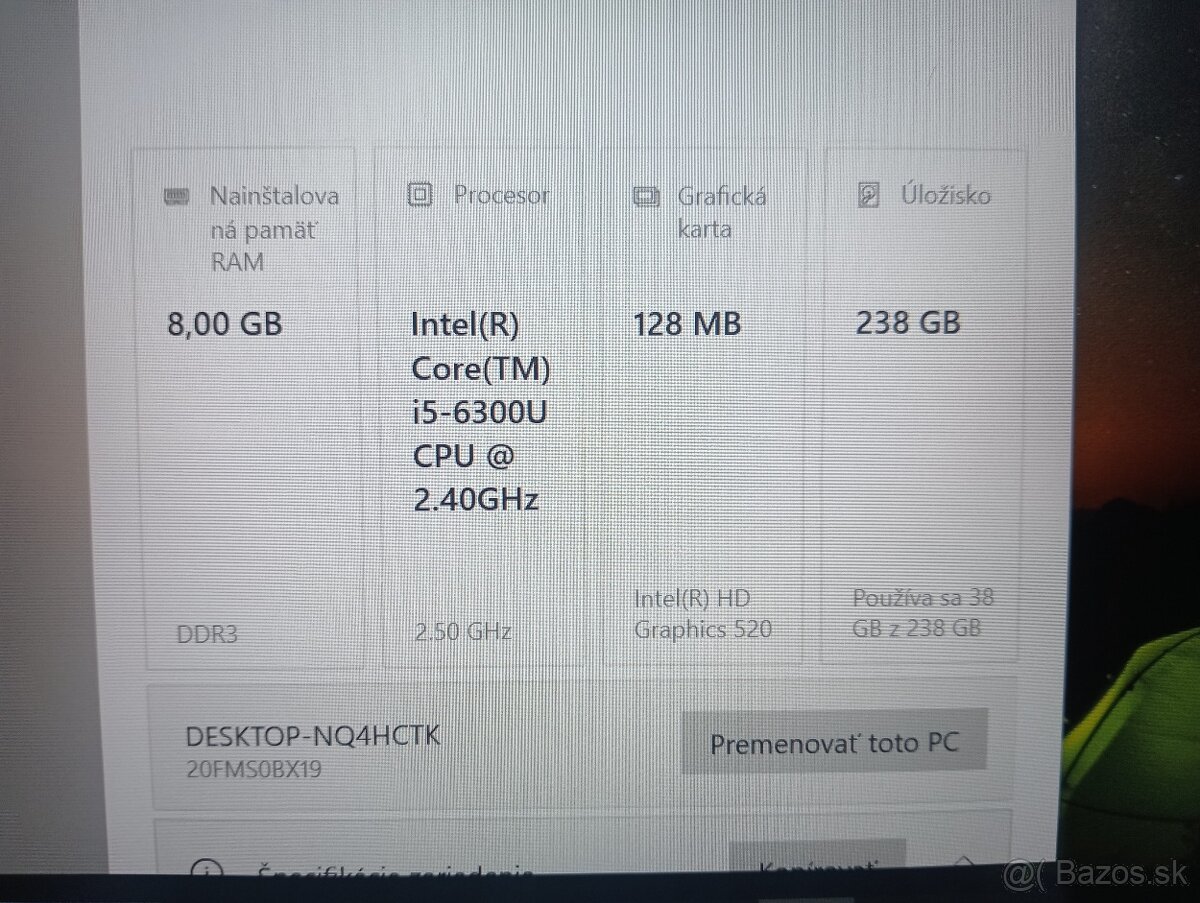 predám Lenovo Thinkpad T460 , Intel i5 , 8gb ram , Win 10 - 4