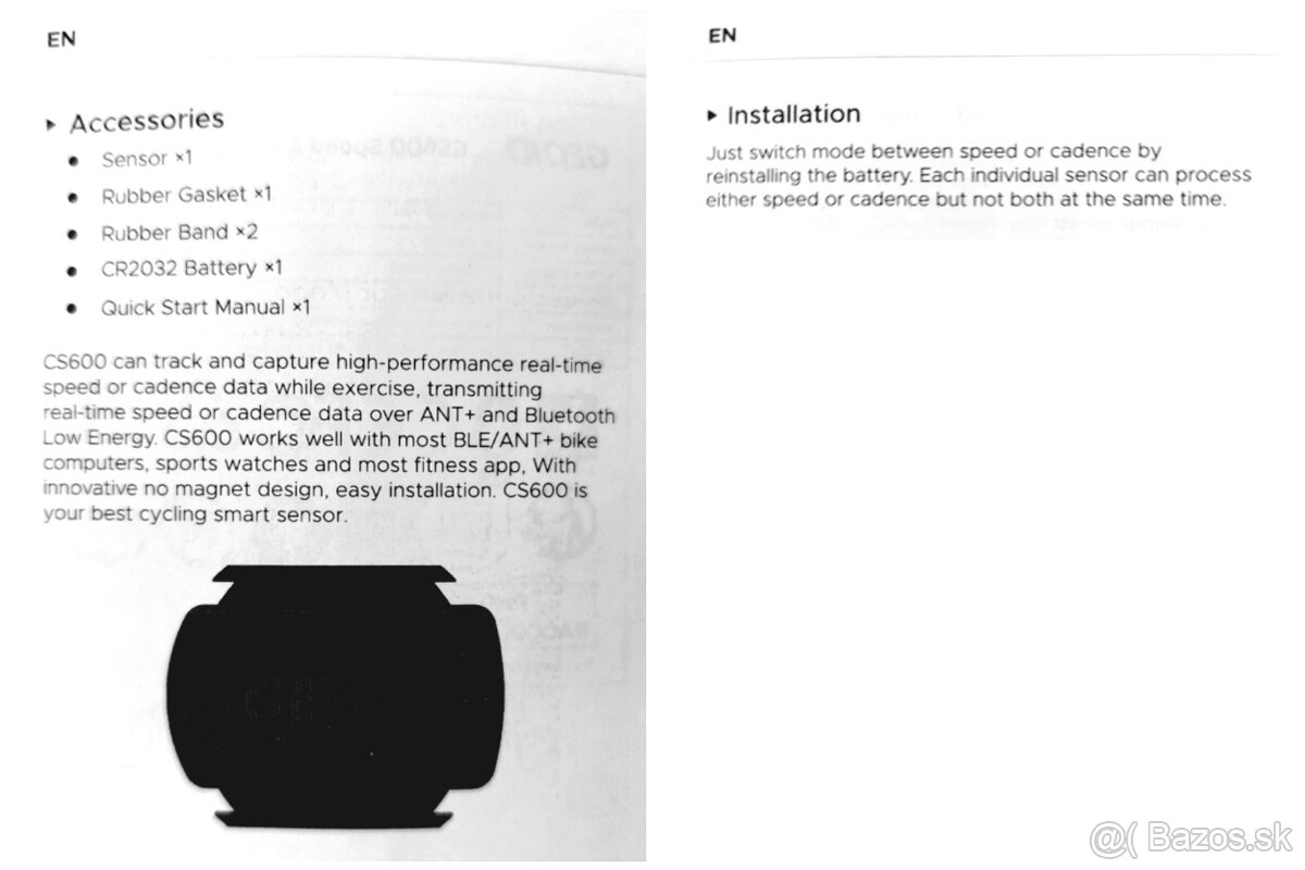 Senzor rýchlosti / kadencie - 4