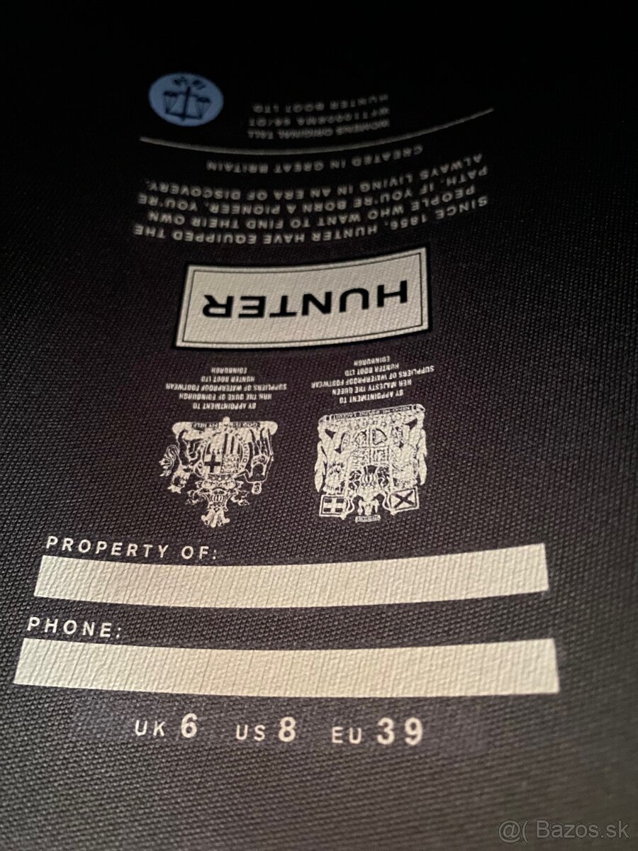 Dámske čižmy Hunter EU39 - 4