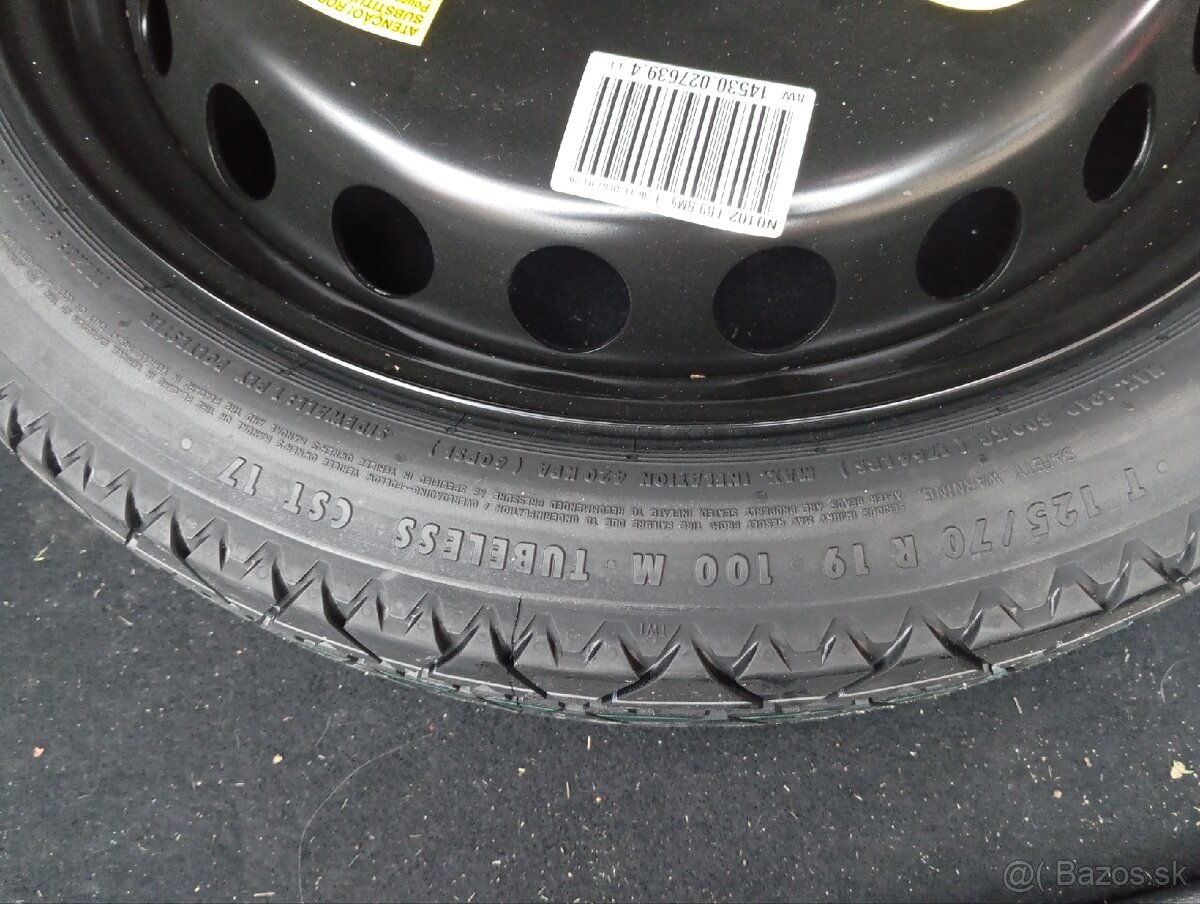 Originálna rezerva Audi A4 Avant (B9) - 125/70 R19 - NOVÁ - 4