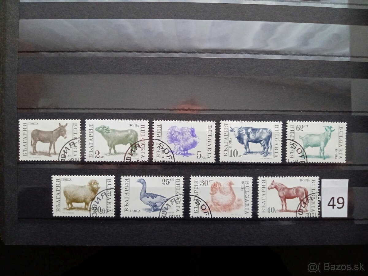 Poštové známky č.499 - FAUNA, flóra a rôzne III.-20 sérií - 4