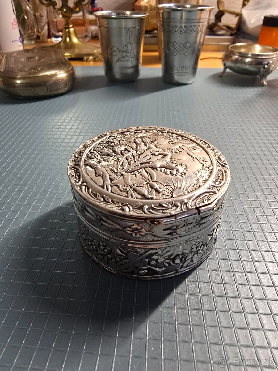 Strieborná doza šperkovnica 800/1000 - 4