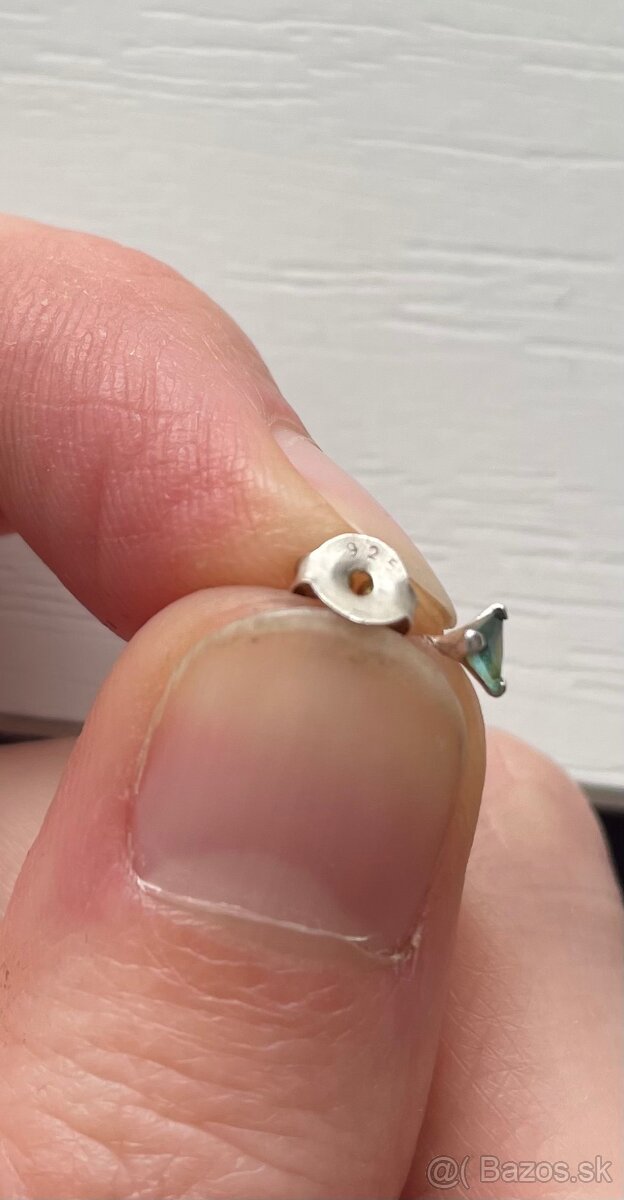 Napichovacie naušnice strieborne - 4