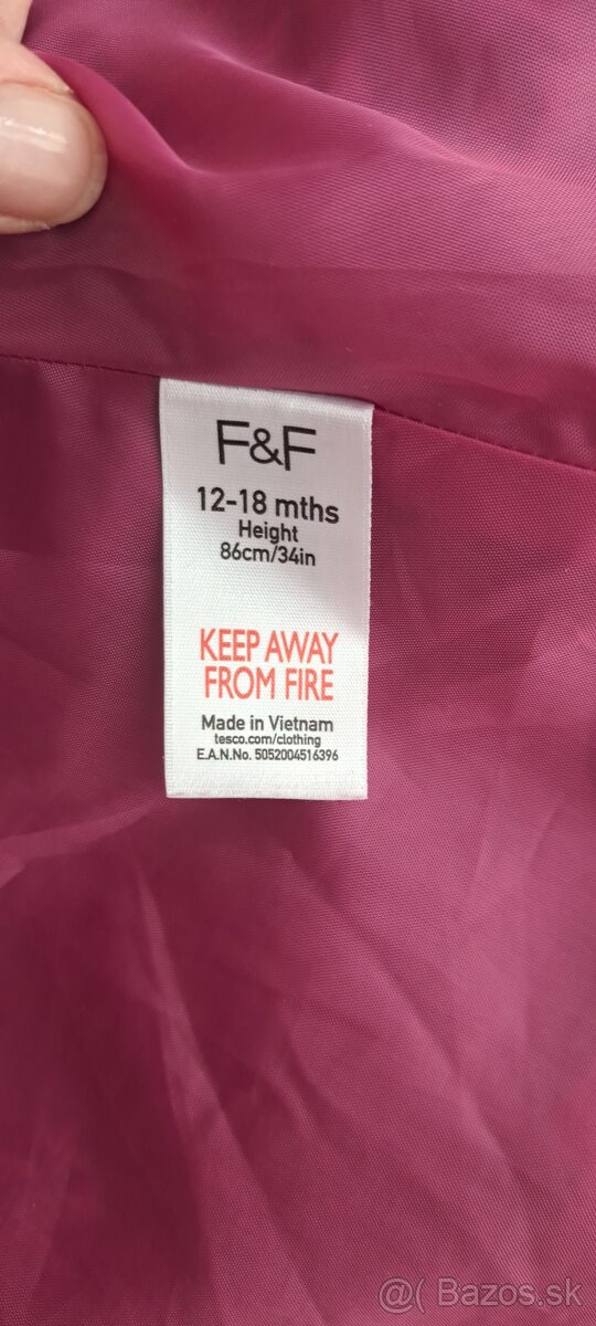 Dievčenský kabátik F&F veľ.86-92 - 4