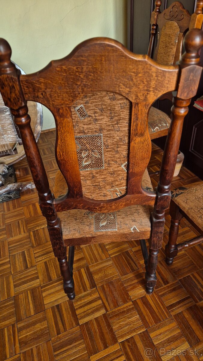 4 ks rustikálne jedálenské stoličky - 4