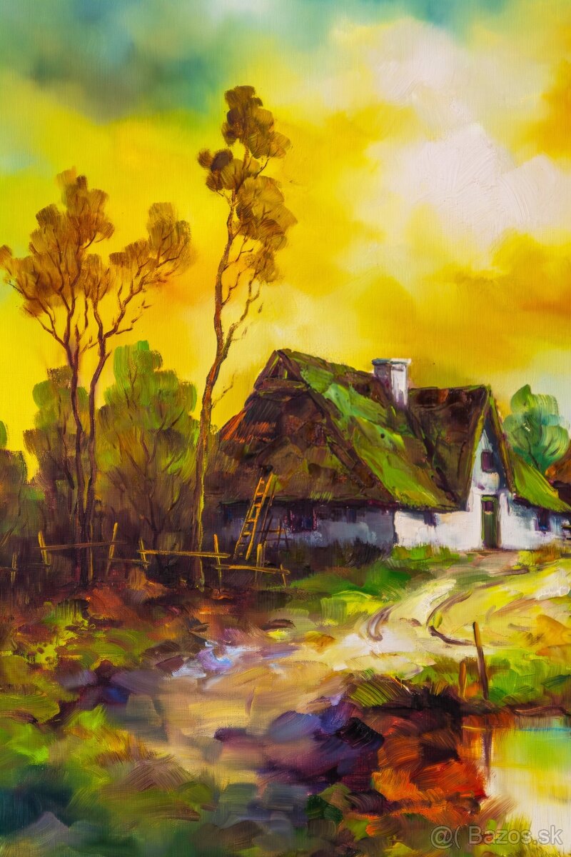 Dedina , Almut Pusch-Drescher, olej na plátne, 990 × 690 mm - 4