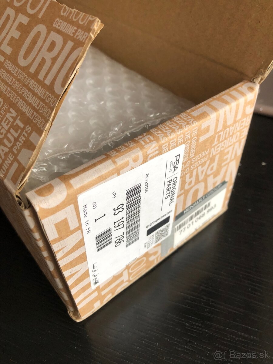 Regulátor - odpor vnút. ventilátora Nový Orig. Renault - 4