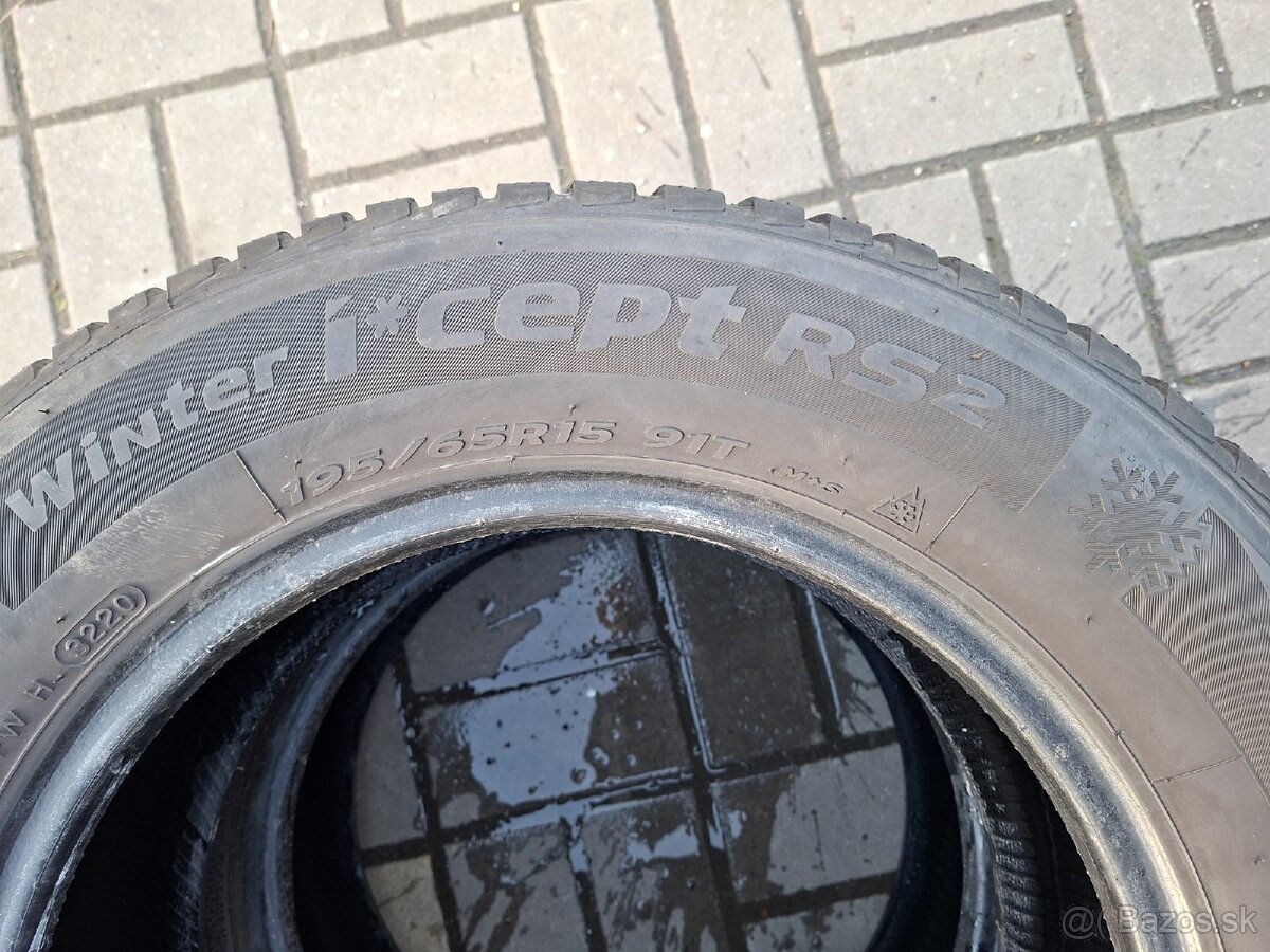Predám4 zimné pneumatiky 195/65R15 91 T - 4