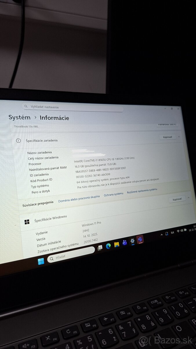 Predam notebook Lenovo ThinkBook 13s-IWL - 4