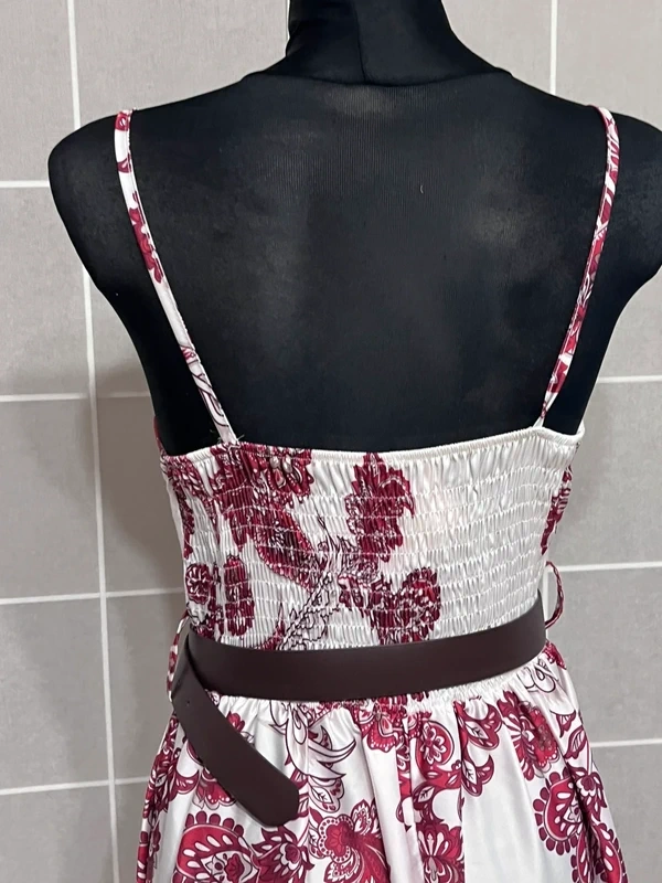 Dámske dlhé šaty s opaskom - 4