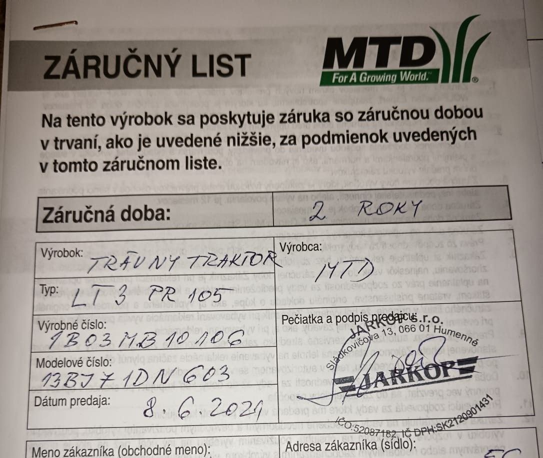 Trávny traktor LT 3 PR 105 - 4