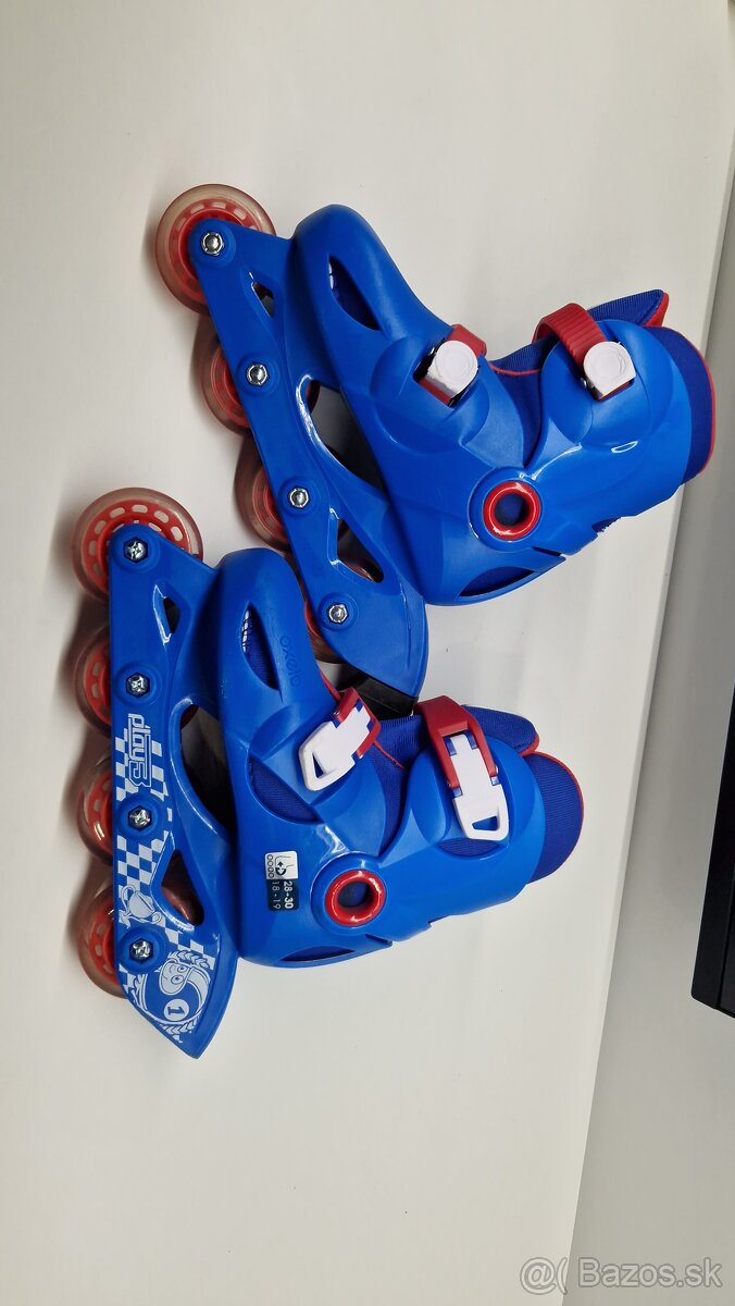 Detské korčule OXELO PLAY 3 – modro/červené + chrániče - 4