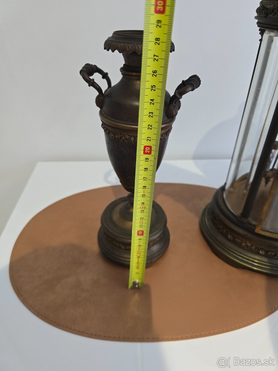 Starožitné krbove hodiny a vazy France - 4