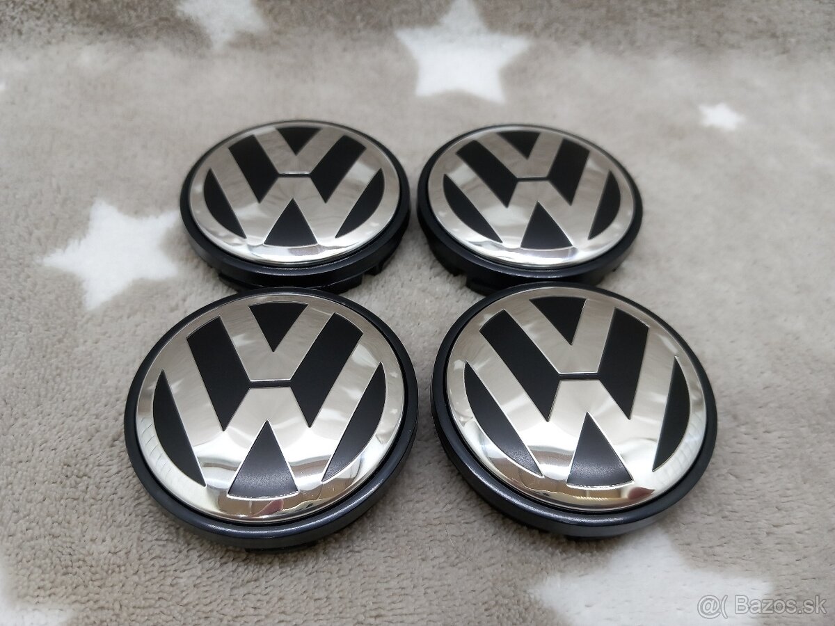 Středové krytky Vw, 56x52mm chrom logo - 4