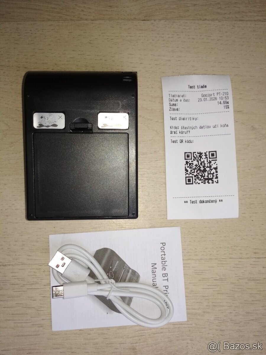 Prenosná termotlačiareň na bločky - 4