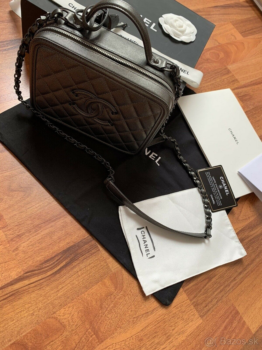 Kožená kabelka Chanel Vanity Taška - 4