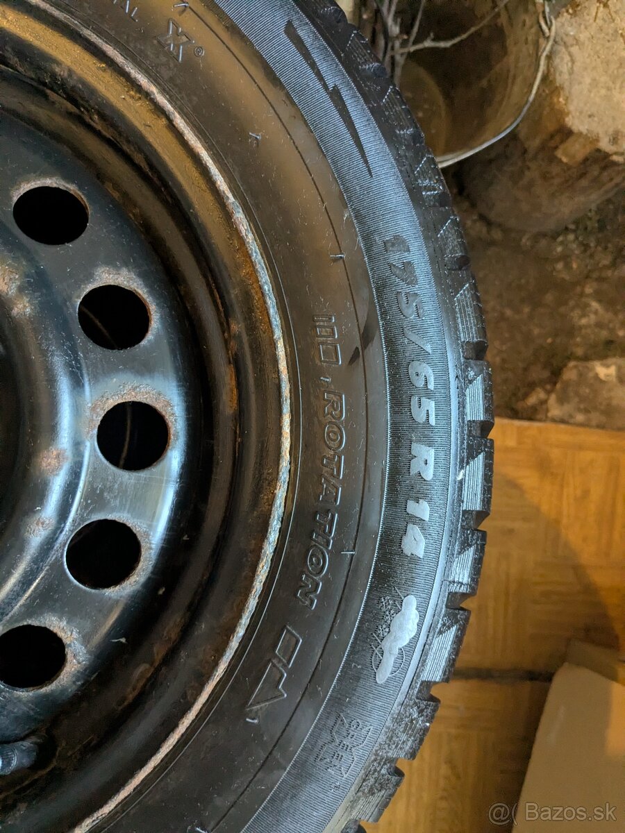 Zimné Pneumatiky 175/65 r14 na diskoch - 4
