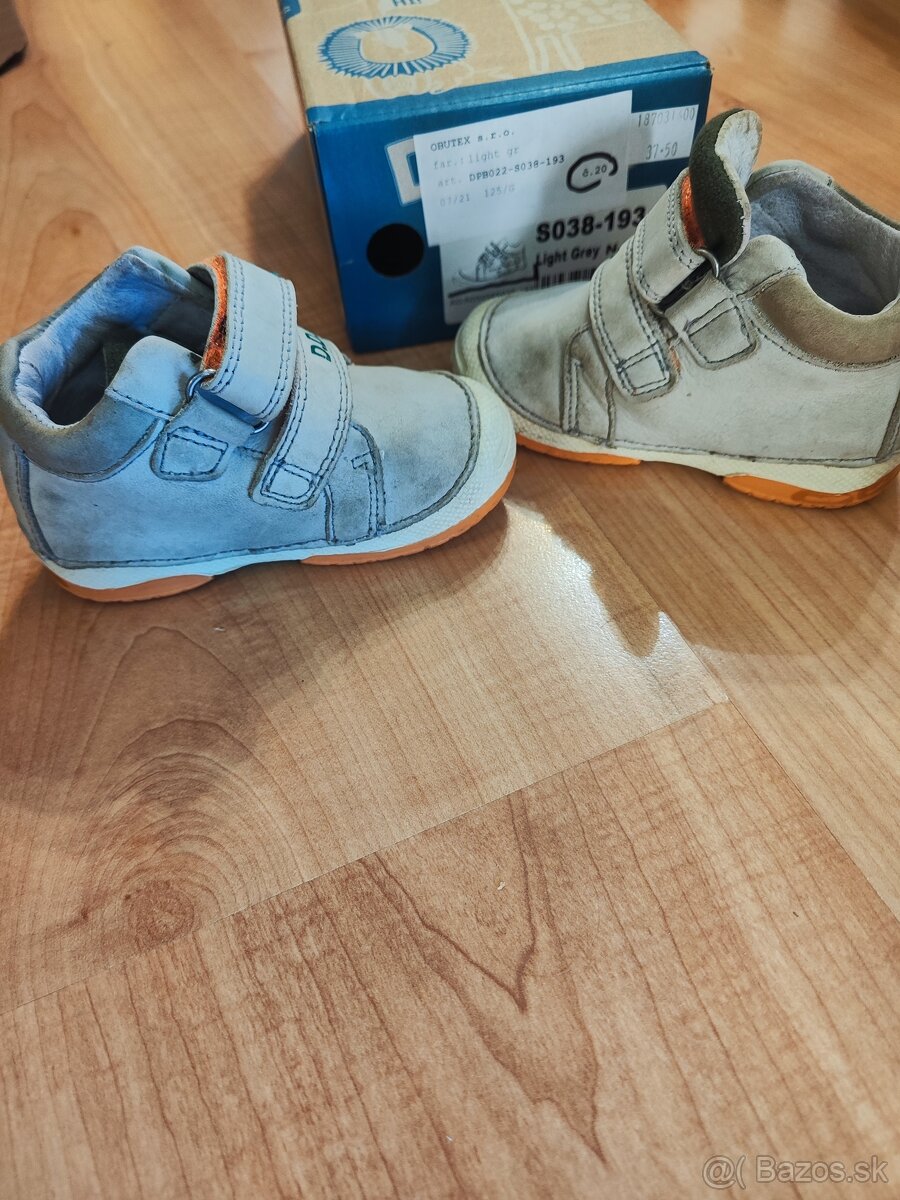 Kožené prechodne topánky DD step - 4