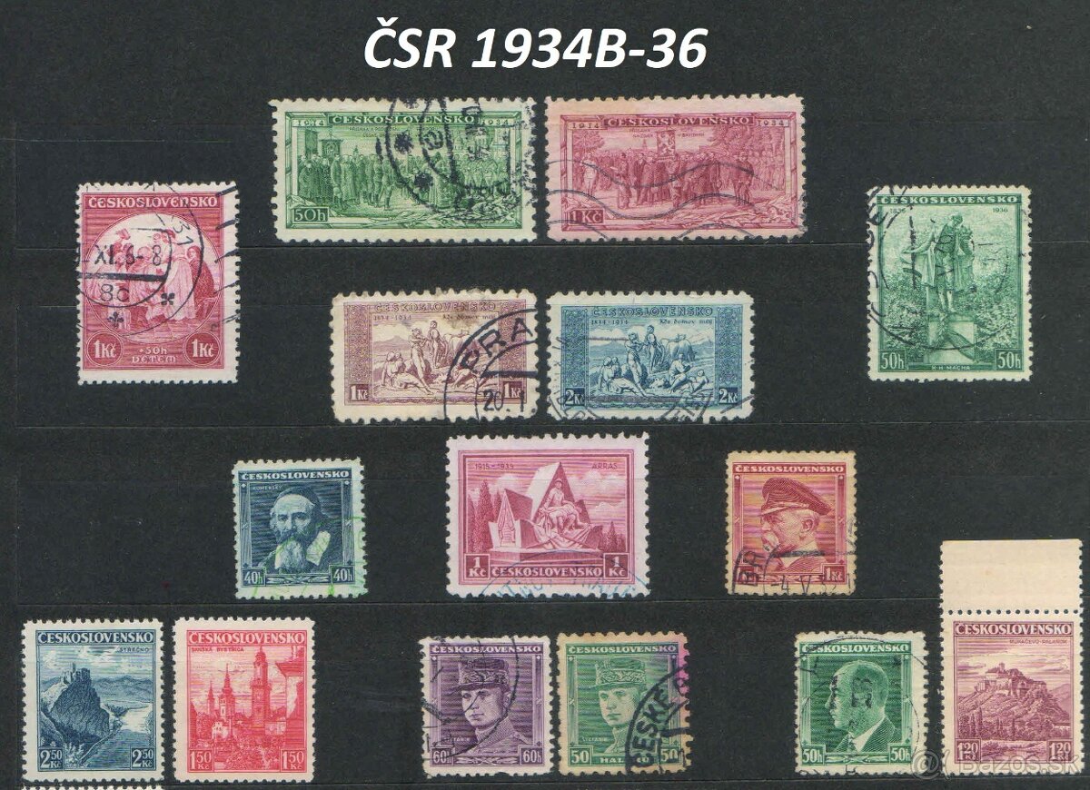 Poštové známky, filatelia: RU mon.. a ČSR 1850-1944 - 4