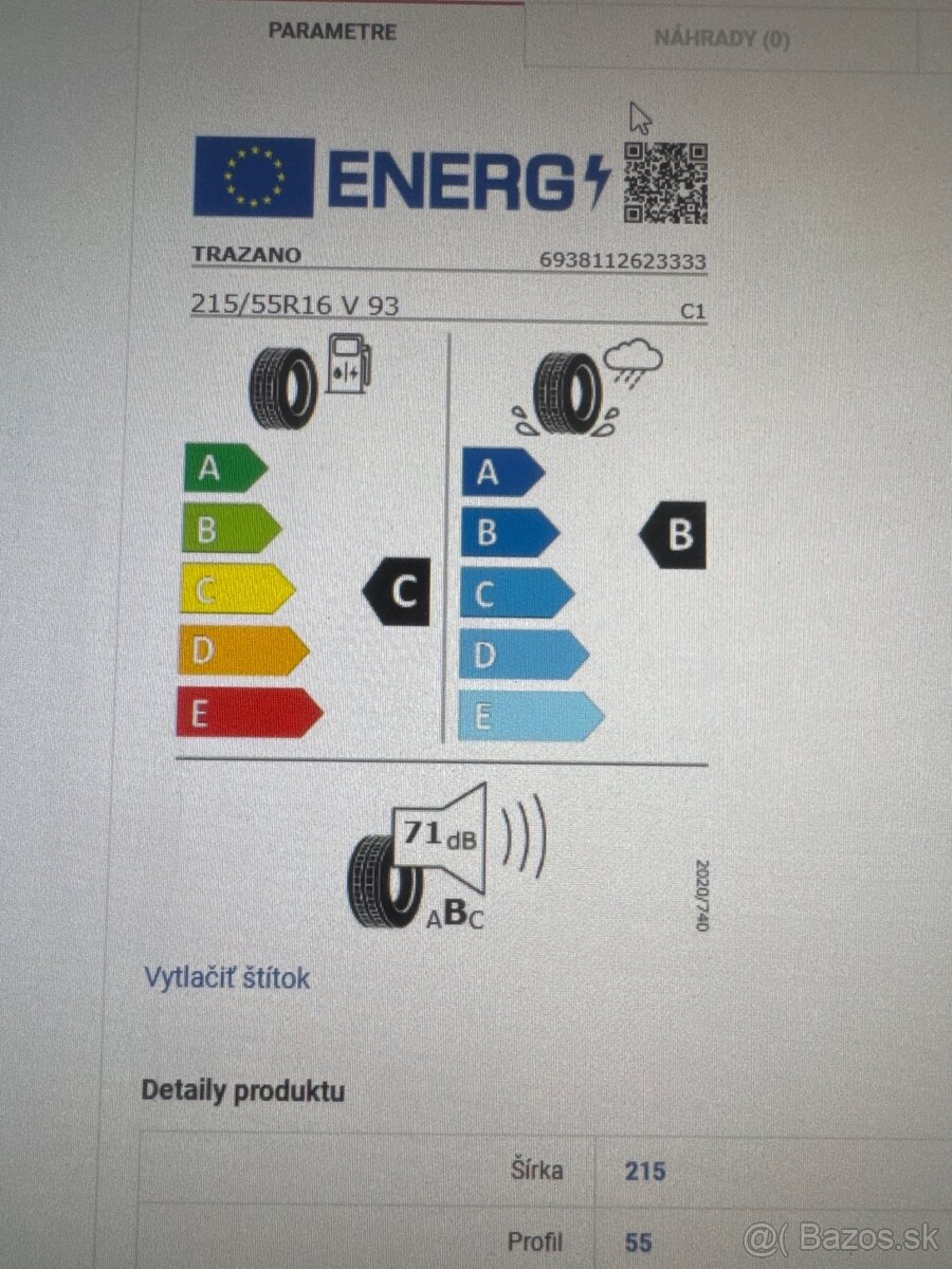 215/55R17 93V Trazano - 4