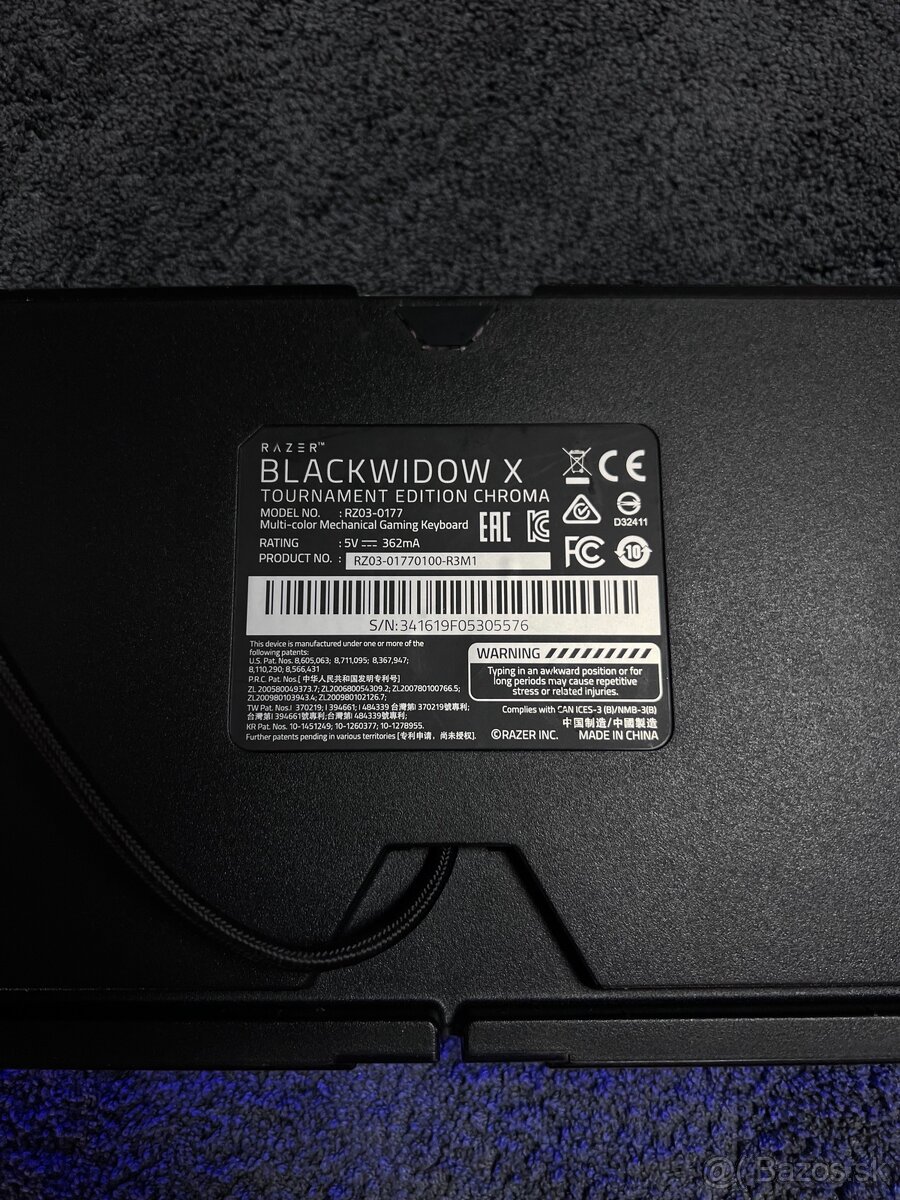Klávesnica Razer BlackWidow X Tournament Edition Chroma - 4