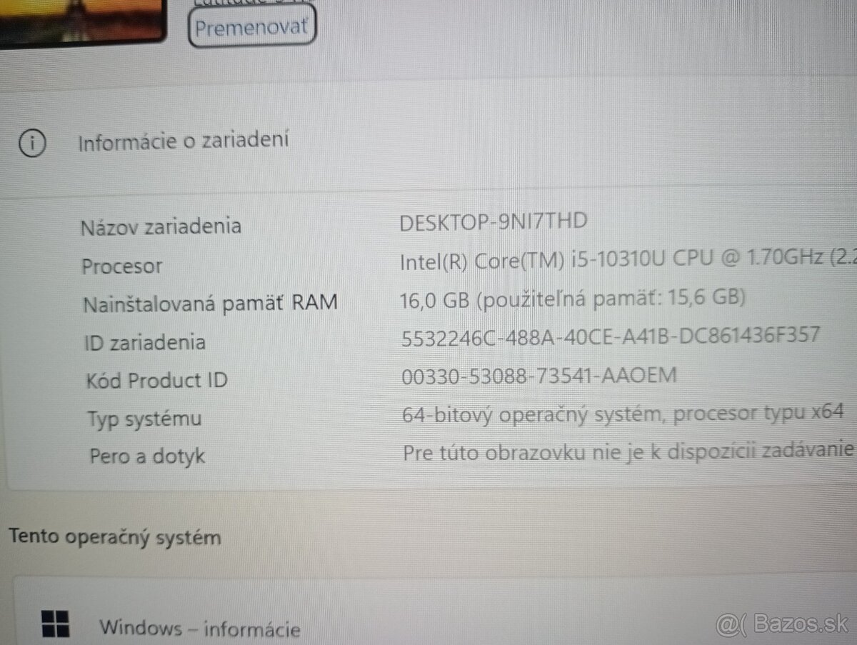 predám Dell Latitude 5410 . Intel core i5.16gb ram. WIN11 - 4