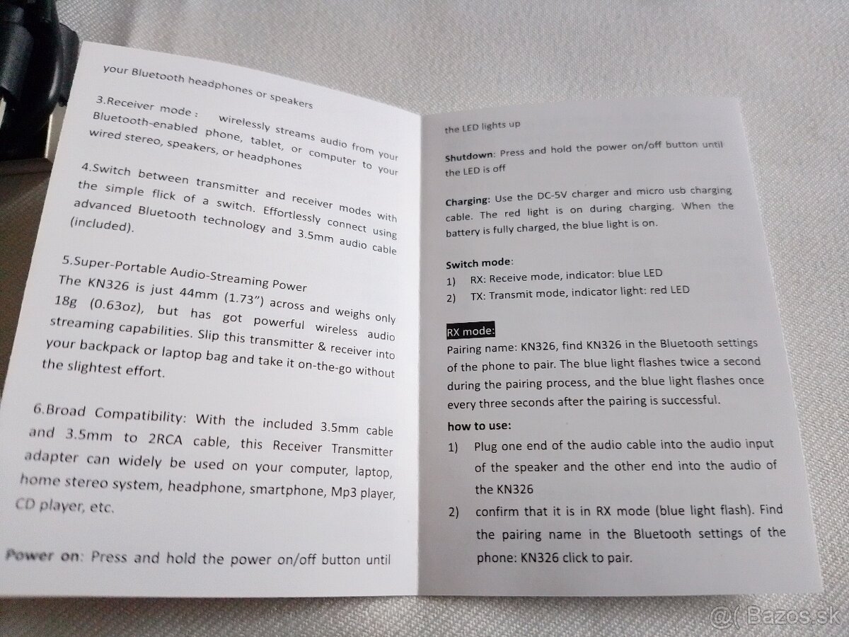 BT audio vysielač - príjmač- nové - 4
