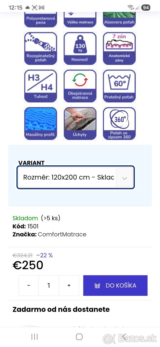 Matrac 120x200 cm - 4