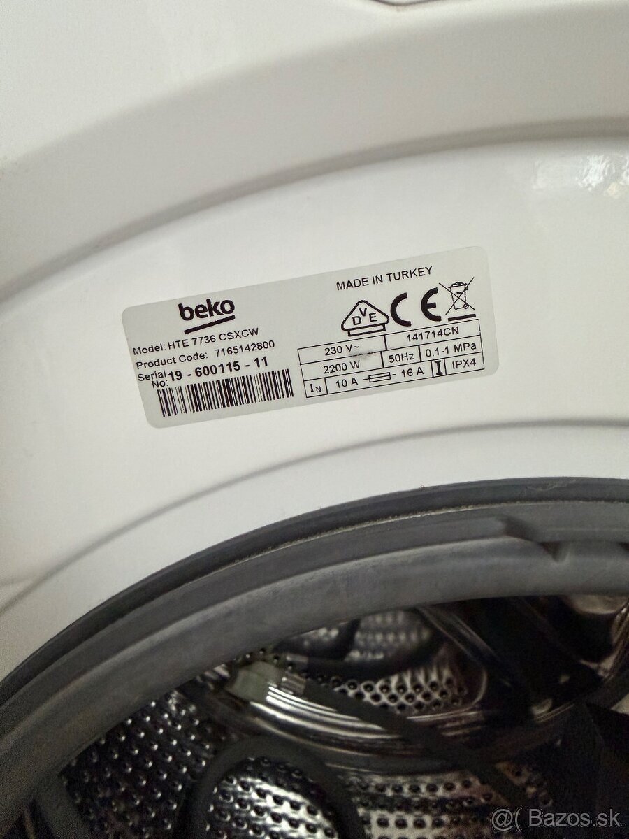 Predám práčku so sušičkou BEKO HTE7736CSXCW - 4