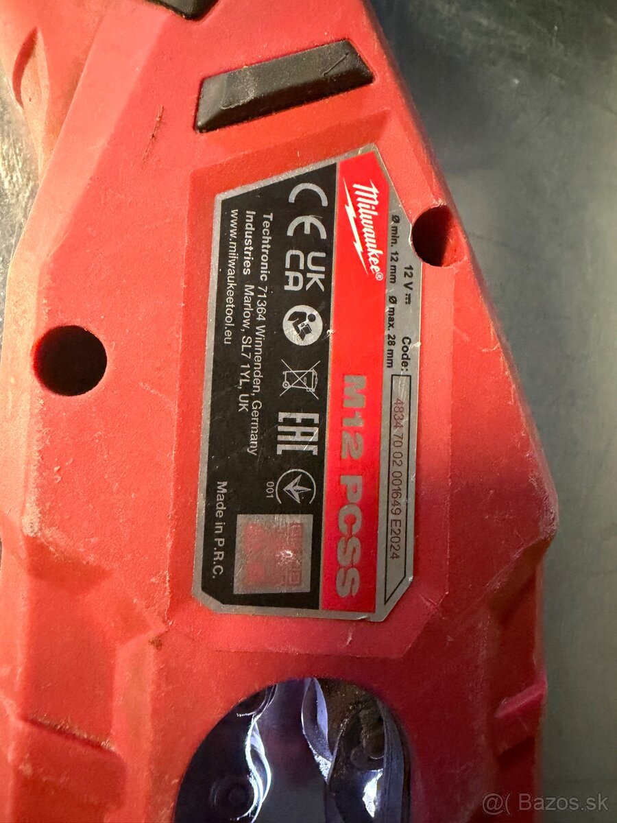MILWAUKEE M12 PCSS-0 – AKU REZAČKA - 4