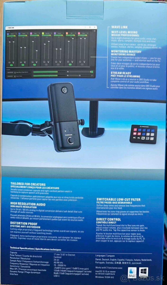 Elgato Wave 3 USB mikrofón streamovanie podcast - 4