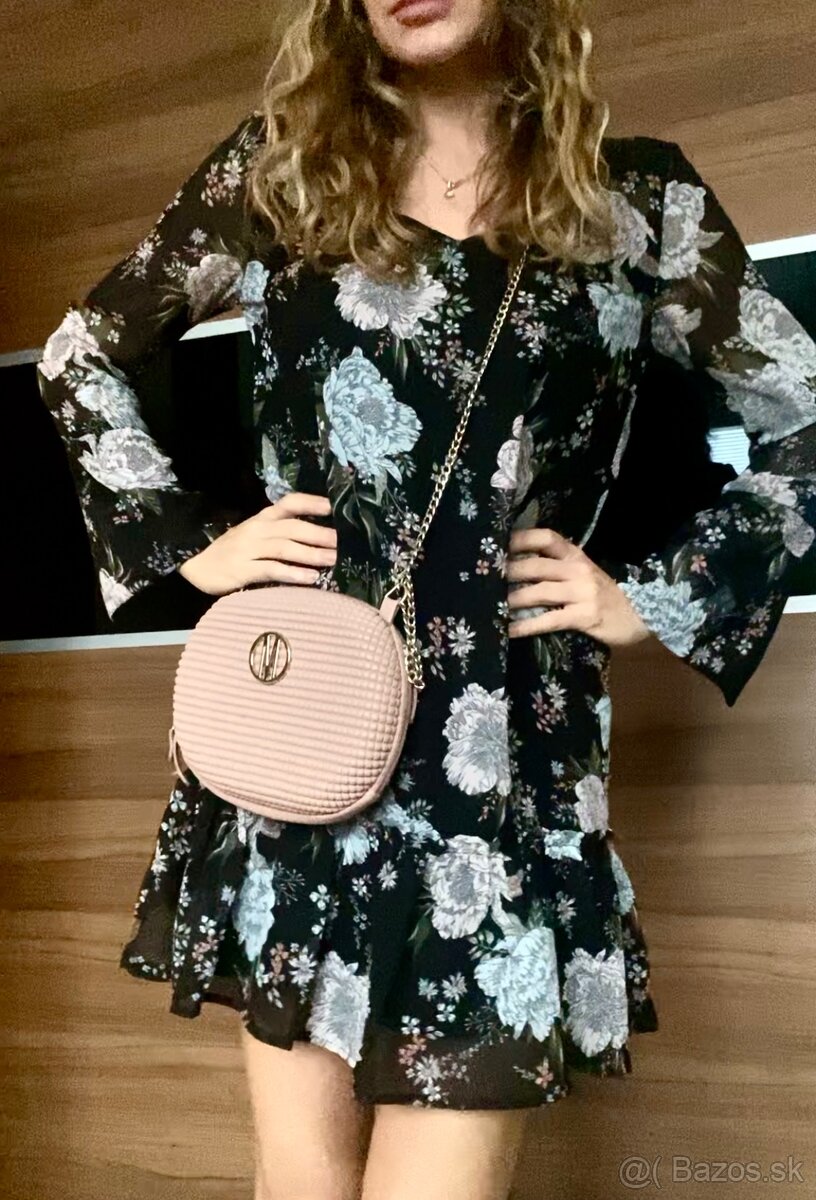 Dámske kvetované žlté šaty - 4